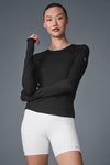 Alosoft Finesse Long‑Sleeve — Black
