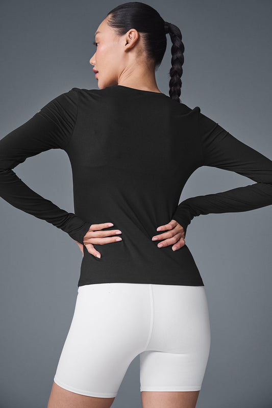 Alosoft Finesse Long‑Sleeve — Black