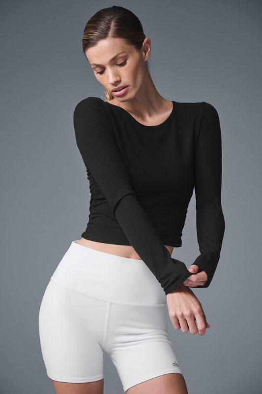 Gather Long‑Sleeve — Black