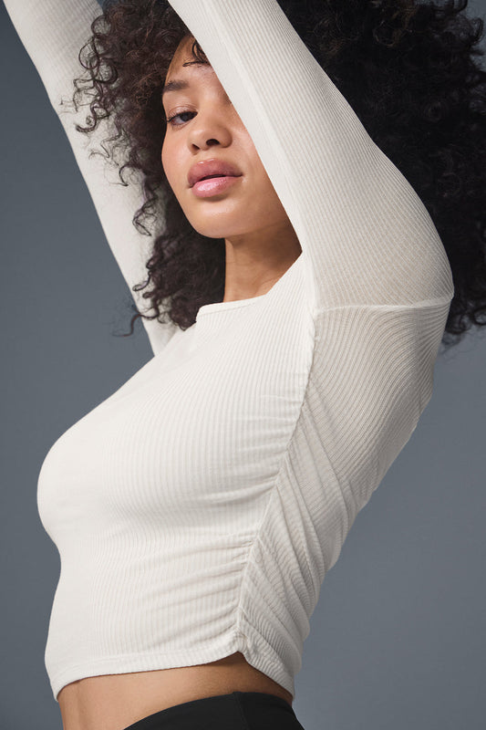 Gather Long‑Sleeve — Ivory