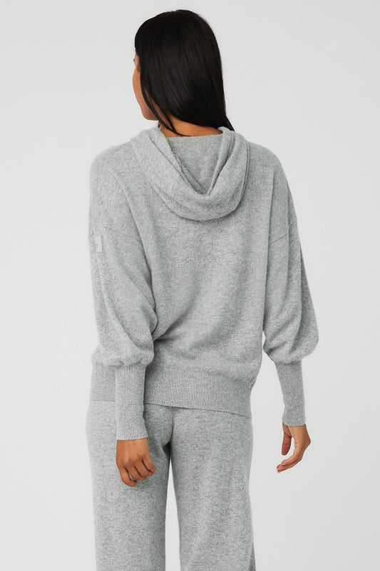 Cashmere Jet Set Hooded Sweatshirt — Dove Grey Heather