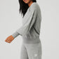 Cashmere Jet Set Crew — Dove Grey Heather