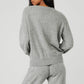 Cashmere Jet Set Crew — Dove Grey Heather