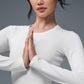 Alosoft Crop Finesse Long‑Sleeve — White