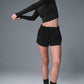 Alosoft Crop Finesse Long‑Sleeve — Black