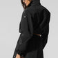 Cropped 1/4 Zip Alumni Crew Sweatshirt — Black
