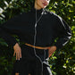Cropped 1/4 Zip Alumni Crew Sweatshirt — Black