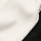 Waffle Weekend Escape Mock Neck Long‑Sleeve — Black