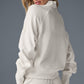 Waffle Weekend Escape Mock Neck Long‑Sleeve — Ivory