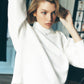 Waffle Weekend Escape Mock Neck Long‑Sleeve — Ivory