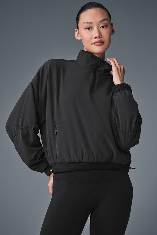 Cropped Elevation Coverup — Black