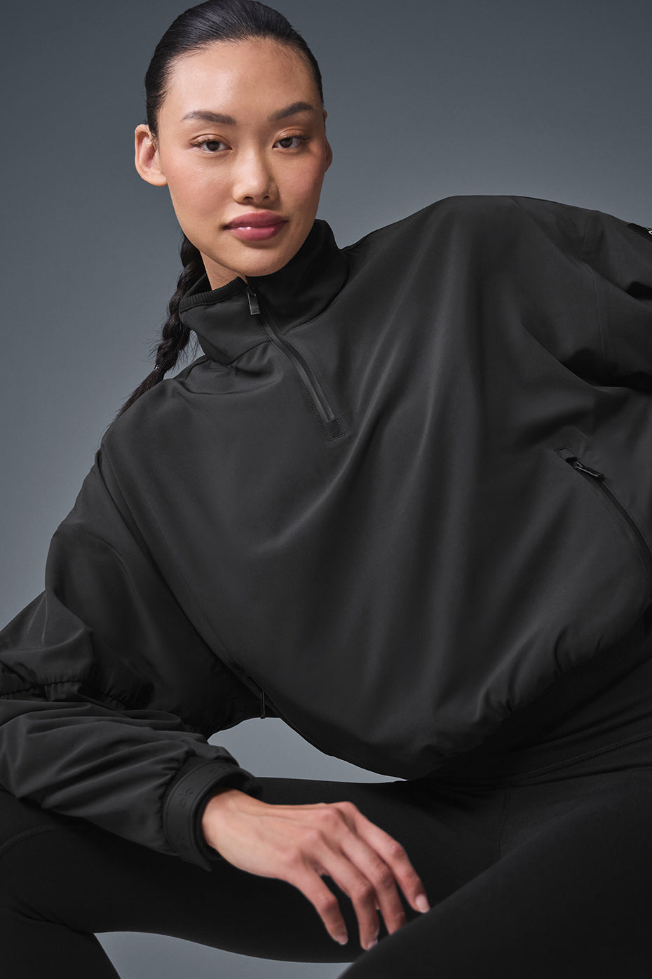 Cropped Elevation Coverup — Black