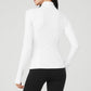 Alosoft 1/2 Zip Rapid Crew Sweatshirt — White