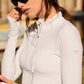 Alosoft 1/2 Zip Rapid Crew Sweatshirt — White
