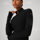 Alosoft 1/2 Zip Rapid Crew Sweatshirt — Black