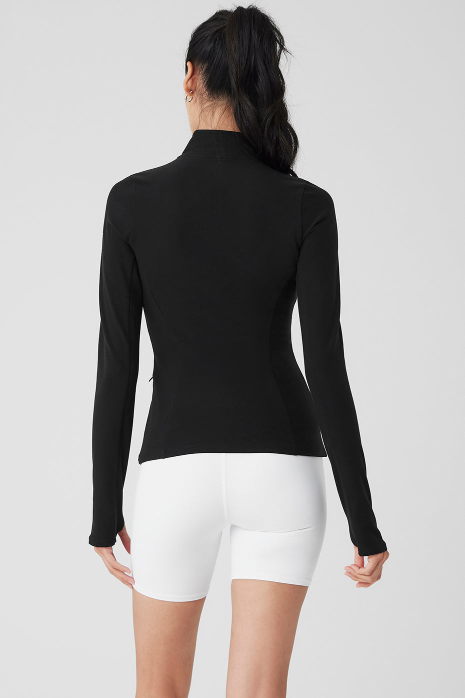 Alosoft 1/2 Zip Rapid Crew Sweatshirt — Black