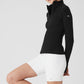 Alosoft 1/2 Zip Rapid Crew Sweatshirt — Black