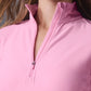 Alosoft 1/2 Zip Rapid Crew Sweatshirt — Sweet Pink