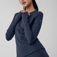 Airbrush Winter Warm Nocturne Long‑Sleeve — Navy