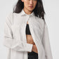 Dreamscape Button Down Long‑Sleeve — White