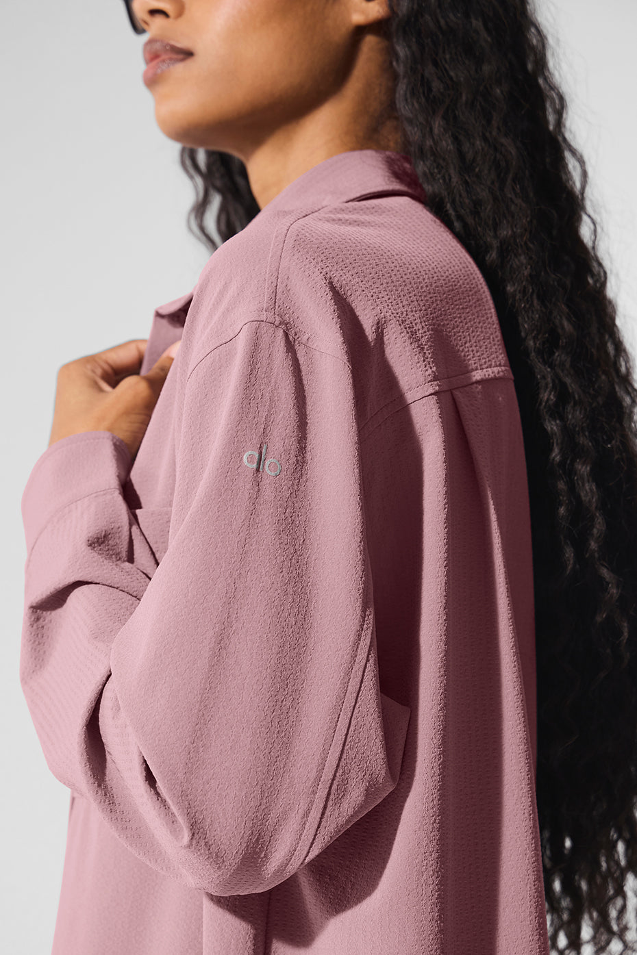 Dreamscape Button Down Long‑Sleeve — Smoky Quartz
