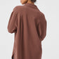 Dreamscape Button Down Long‑Sleeve — Chestnut