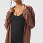 Dreamscape Button Down Long‑Sleeve — Chestnut