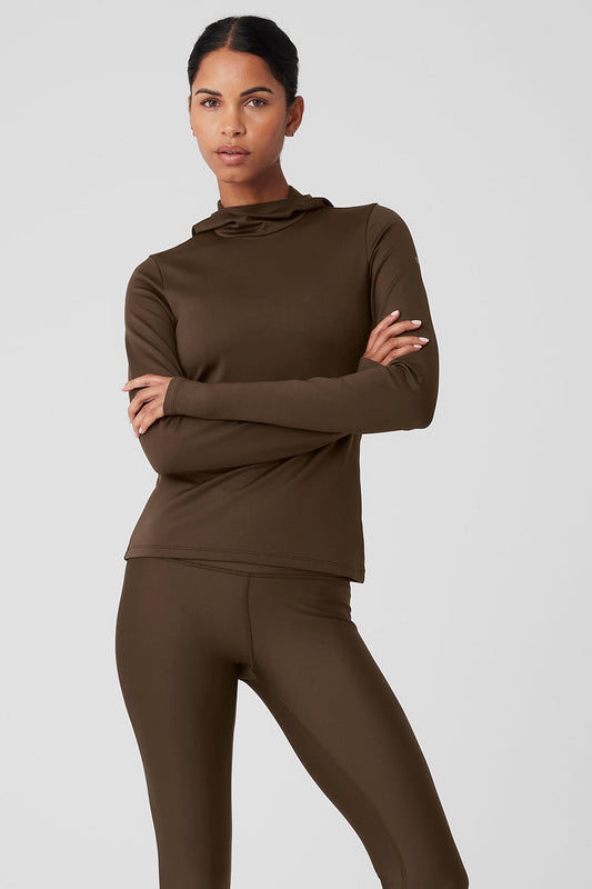 Airlift Winter Warm Hooded Runner — Espresso