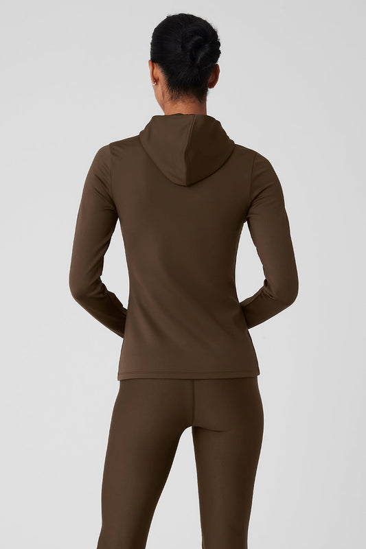 Airlift Winter Warm Hooded Runner — Espresso