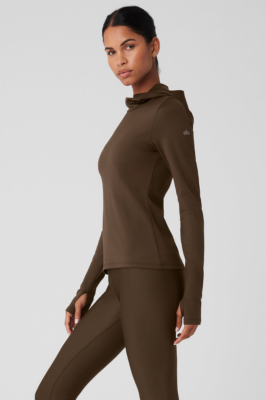 Airlift Winter Warm Hooded Runner — Espresso