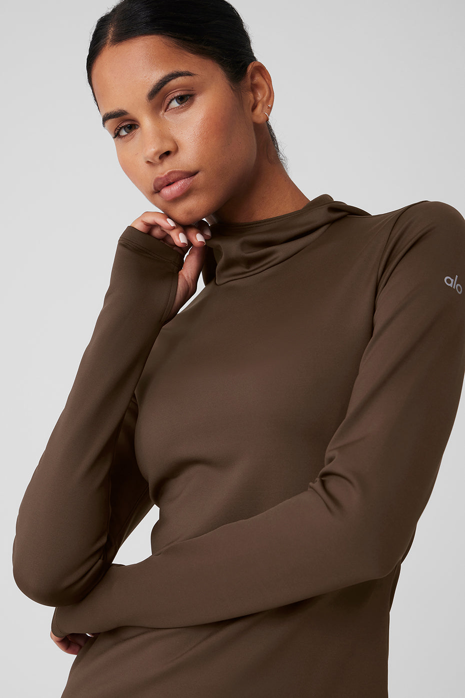 Airlift Winter Warm Hooded Runner — Espresso
