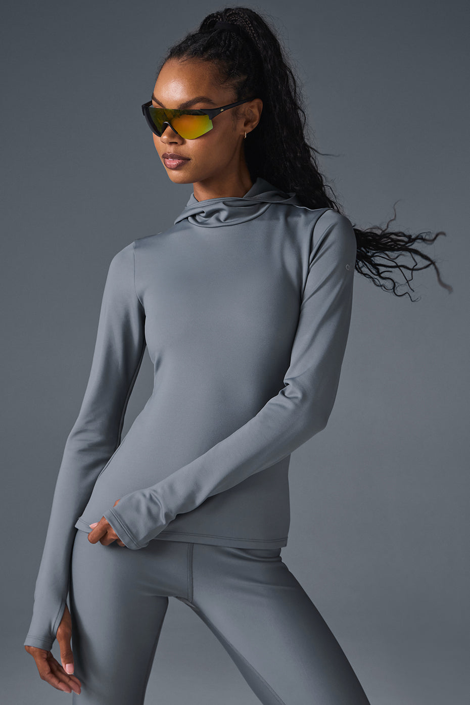 Airlift Winter Warm Hooded Runner — Steel Grey
