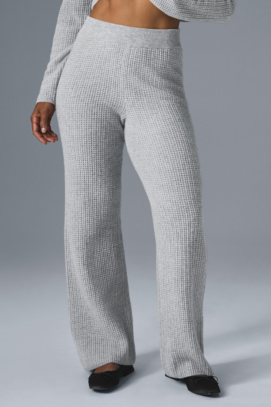 Cashmere High Rise Plush Waffle Pant — Athletic Heather Grey