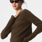 Cashmere Plush Waffle Cropped Long‑Sleeve — Espresso