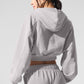 Washed Sweet Escape Zip Up Hooded Sweatshirt — Grey Sky Wash