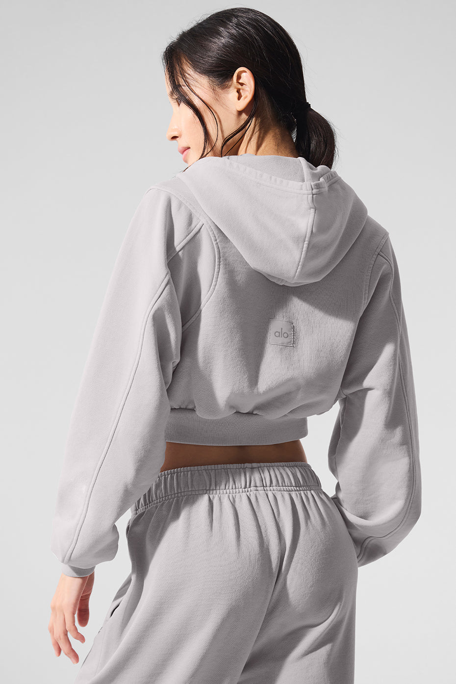 Washed Sweet Escape Zip Up Hooded Sweatshirt — Grey Sky Wash