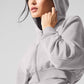Washed Sweet Escape Zip Up Hooded Sweatshirt — Grey Sky Wash