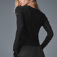 Ribbed Sea Coast Long‑Sleeve — Black