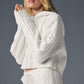 Cable Knit Winter Bliss Hooded Sweatshirt — Ivory