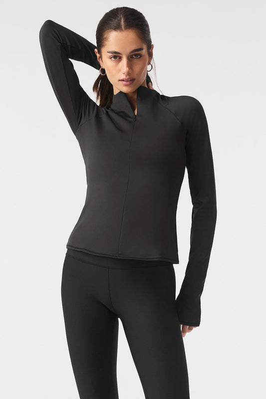 Airlift Winter Warm 1/4 Zip Long‑Sleeve — Black