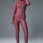 Airlift Winter Warm 1/4 Zip Long‑Sleeve — Burgundy Truffle