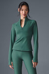 Airlift Winter Warm 1/4 Zip Long‑Sleeve — Winter Ivy