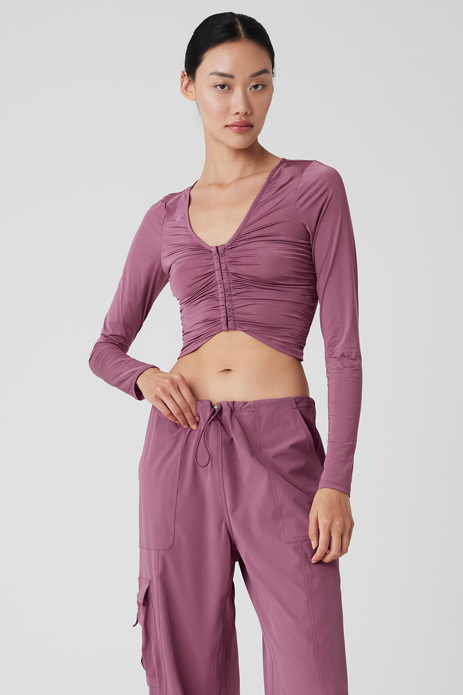 Standout Long‑Sleeve — Soft Mulberry