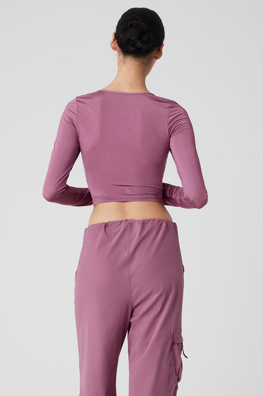Standout Long‑Sleeve — Soft Mulberry