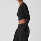 Mesh Sheer Illusion Long‑Sleeve — Black