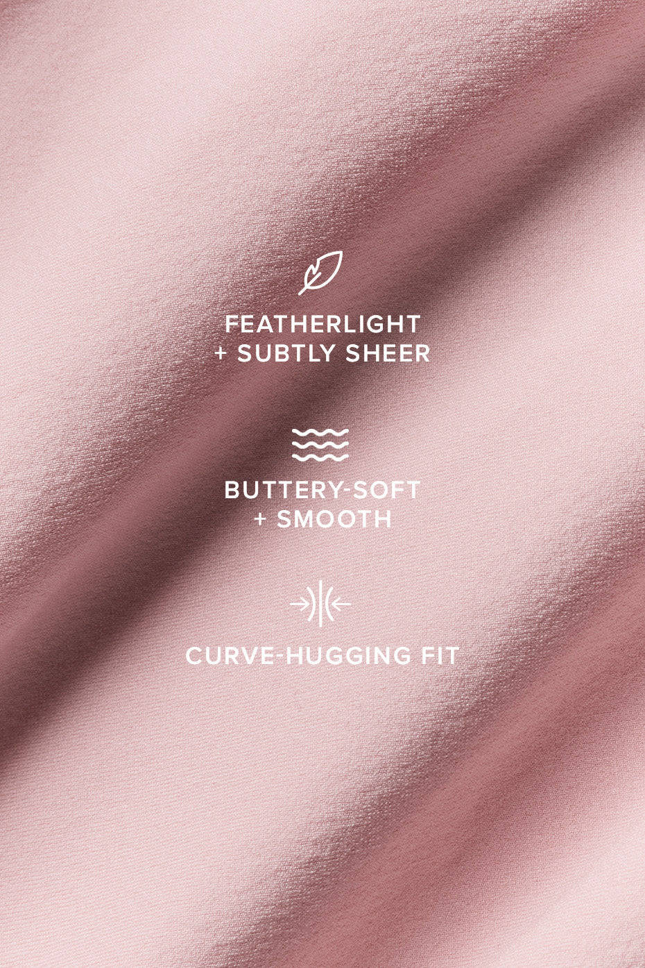 Asymmetric Sheer Glow Long‑Sleeve — Ballet Pink