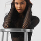 Seamless Open Air Cover Up — Black