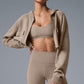 Scholar Knit Cargo Full Zip Hooded Sweatshirt — Gravel