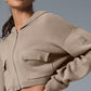 Scholar Knit Cargo Full Zip Hooded Sweatshirt — Gravel