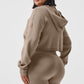 Scholar Knit Cargo Full Zip Hooded Sweatshirt — Gravel